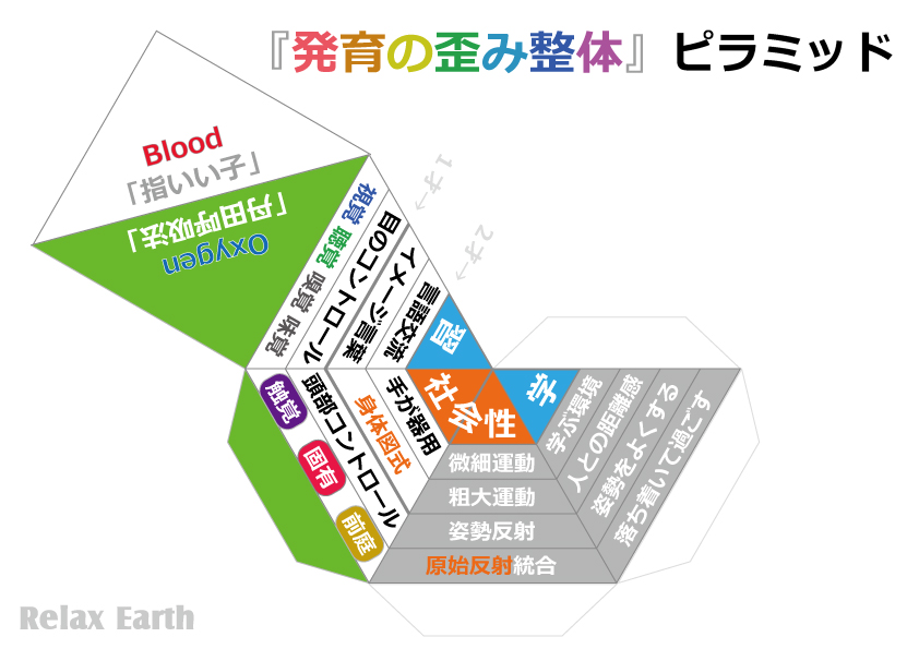 発育の歪み整体ピラミッド展開図