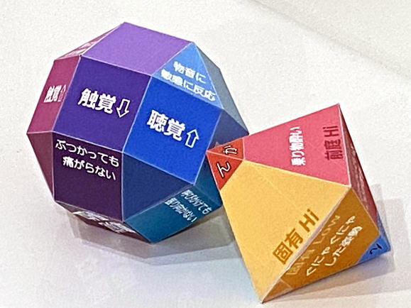 感覚のシンプル問診表の立体模型